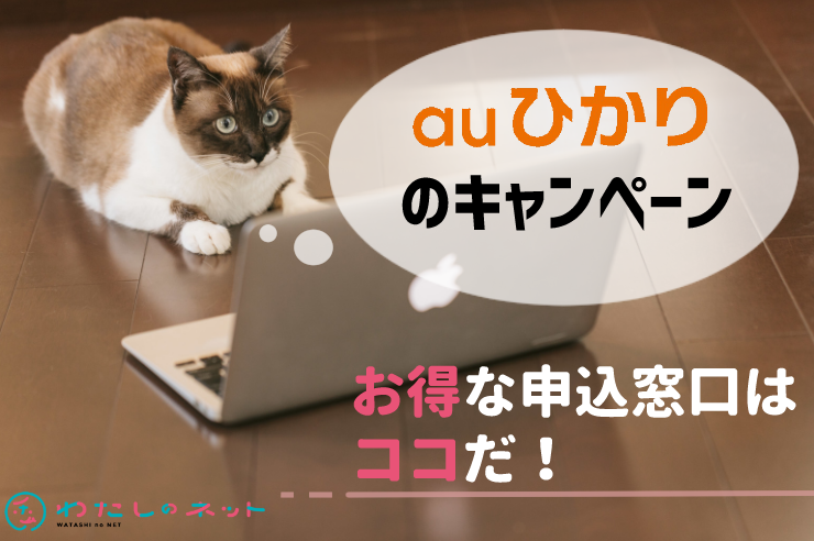 auひかりのキャンペーンを徹底比較!得する窓口を選ぶポイントも紹介!