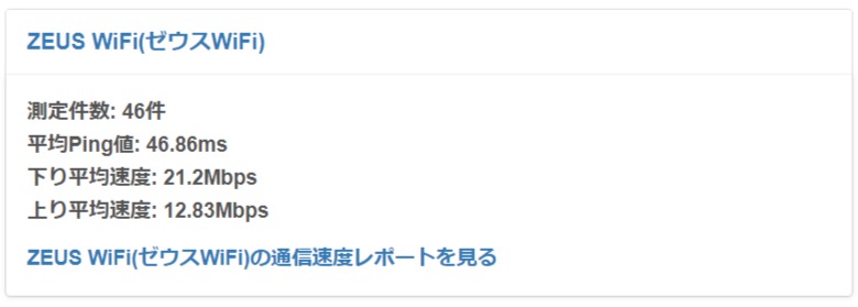 ゼウスwifi 遅い